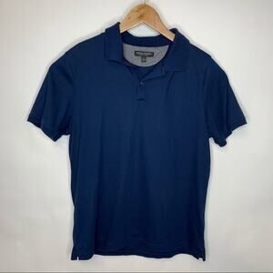 Banana Republic Navy Blue Polo Luxury Touch Sz Large